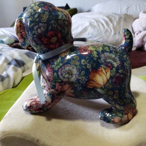 Vintage Porcelain Patchwork Puppy by Joan Baker - Picture 2 of 11